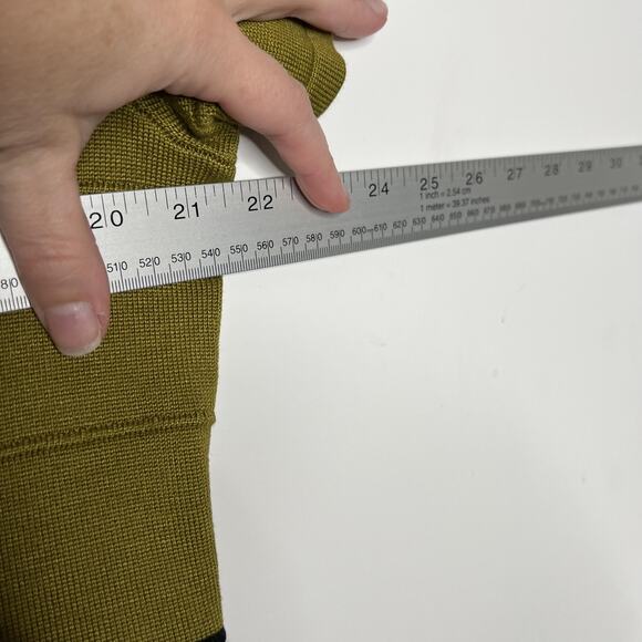 New York & Co Knit Dress Womens 2XL Green Black Colorblock Deep V Short Sleeve - Picture 8 of 13